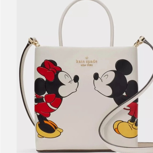 kate spade Handbags - Kate Spade White Mickey and Minnie Mouse Disney  Mini Tote Bag KG591